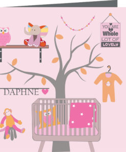 geboortekaartje Daphne - geboortekaartjes – babykaartjes – geboorte kaartje – hippegeboortekaartjes