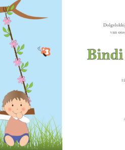 geboortekaartje Bindi-Glenn - geboortekaartjes – babykaartjes – geboorte kaartje – hippegeboortekaartjes