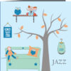 geboortekaartje Jazz - geboortekaartjes – babykaartjes – geboorte kaartje – hippegeboortekaartjes