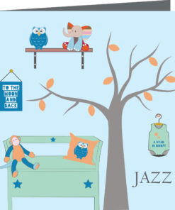 geboortekaartje Jazz - geboortekaartjes – babykaartjes – geboorte kaartje – hippegeboortekaartjes