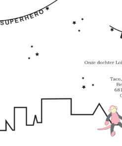 geboortekaartje Lois - geboortekaartjes – babykaartjes – geboorte kaartje – hippegeboortekaartjes