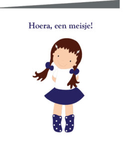 geboortekaartje Julie - geboortekaartjes – babykaartjes – geboortekaart– hippegeboortekaartjes