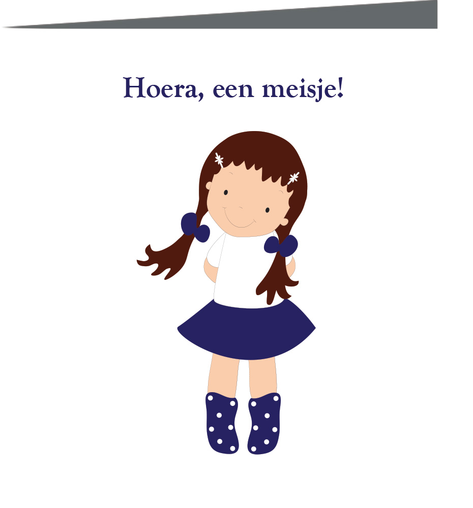 geboortekaartje Julie - geboortekaartjes – babykaartjes – geboortekaart– hippegeboortekaartjes