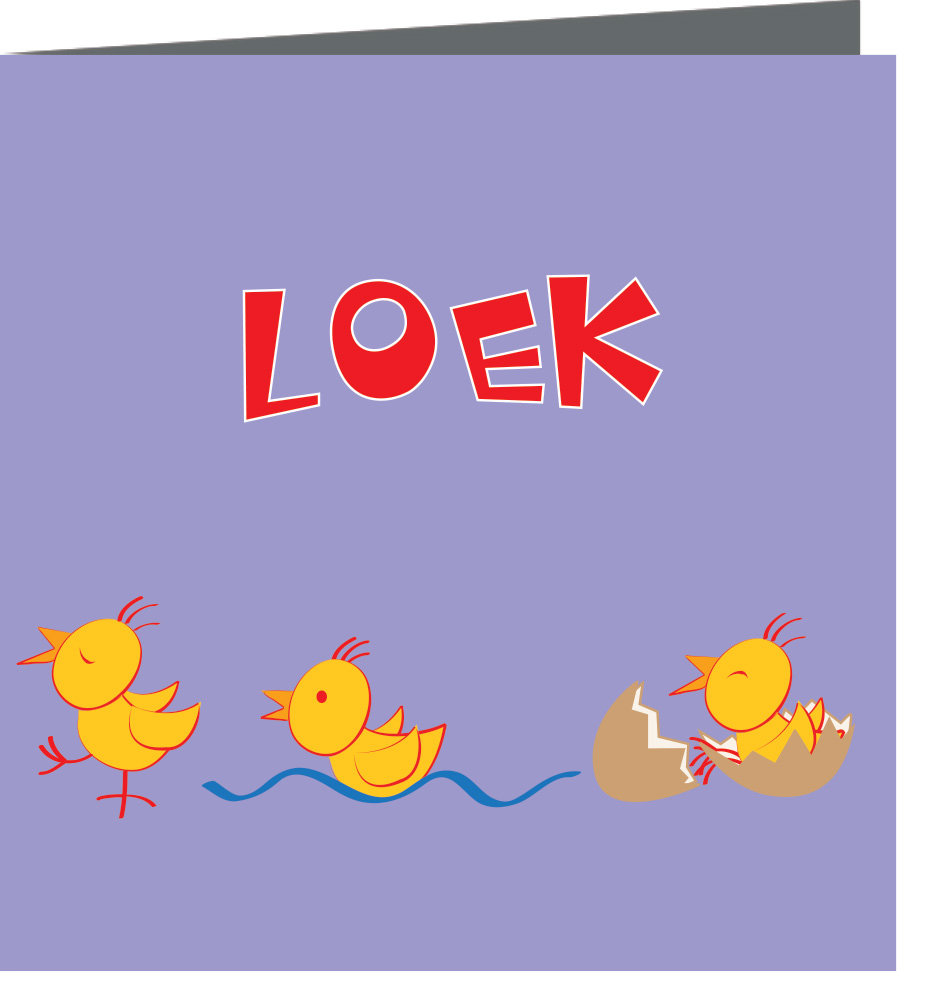 geboortekaartje Loek - geboortekaartjes – babykaartjes – geboortekaart– hippegeboortekaartjes