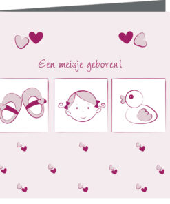 geboortekaartje Vicky - geboortekaartjes – babykaartjes – geboortekaart– hippegeboortekaartjes