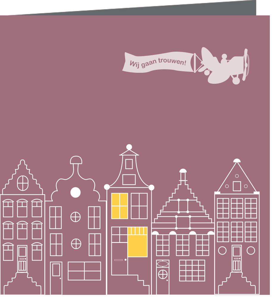 Trouwkaart 14 - trouwkaarten ontwerpen - huwelijksuitnodigingen - uitnodiging bruiloft - huwelijkskaart