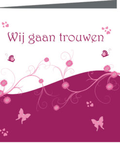 Trouwkaart 15 - trouwkaarten ontwerpen - huwelijksuitnodigingen - uitnodiging bruiloft - huwelijkskaart