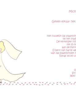 Trouwkaart 16 - trouwkaarten ontwerpen - huwelijksuitnodigingen - uitnodiging bruiloft - huwelijkskaart