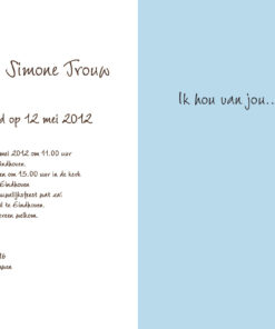 Trouwkaart 19 - trouwkaarten ontwerpen - huwelijksuitnodigingen - uitnodiging bruiloft - huwelijkskaart