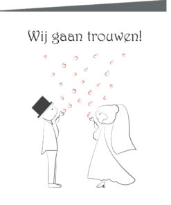 Trouwkaart 21 - trouwkaarten ontwerpen - huwelijksuitnodigingen - uitnodiging bruiloft - huwelijkskaart