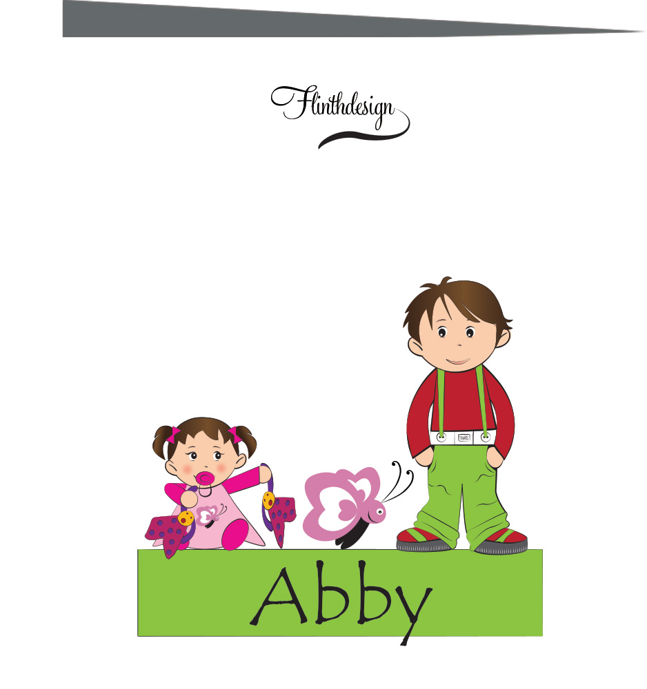 Geboortekaartje Abby - geboortekaartjes – babykaartjes – geboortekaart– hippegeboortekaartjes