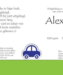 Alternative view of Geboortekaartje Alexander