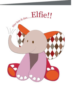 geboortekaartje Elfie - geboortekaartjes – babykaartjes – geboortekaart– hippegeboortekaartjes