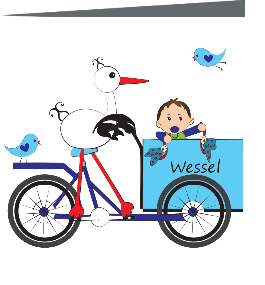 Geboortekaartje Wessel - geboortekaartjes – babykaartjes – geboortekaart– hippegeboortekaartjes