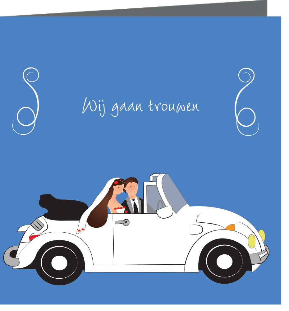 Trouwkaart 27 - trouwkaarten ontwerpen - huwelijksuitnodigingen - uitnodiging bruiloft - huwelijkskaart