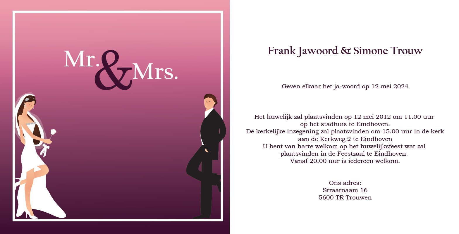 Trouwkaart 29 - Afbeelding 2