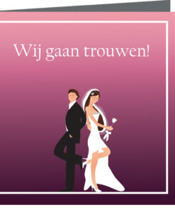 Trouwkaart 29 - trouwkaarten ontwerpen - huwelijksuitnodigingen - uitnodiging bruiloft - huwelijkskaart