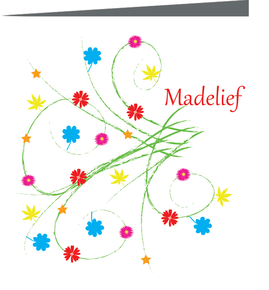 Geboortekaartje Madelief - geboortekaartjes – babykaartjes – geboortekaart– hippegeboortekaartjes
