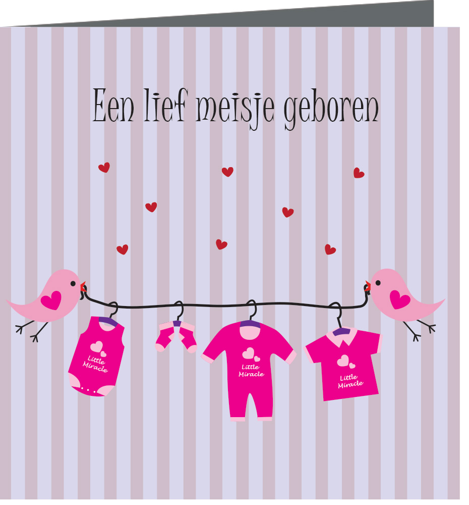 Geboortekaartje Noortje - geboortekaartjes – babykaartjes – geboortekaart– hippegeboortekaartjes