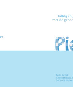 Alternative view of Geboortekaartje Pieter