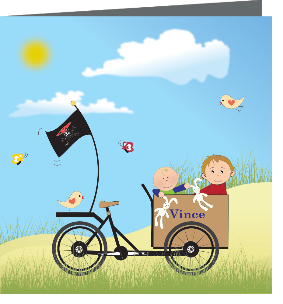 Geboortekaartje Vince - geboortekaartjes – babykaartjes – geboortekaart– hippegeboortekaartjes
