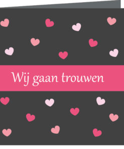 Trouwkaart 30 - trouwkaarten ontwerpen - huwelijksuitnodigingen - uitnodiging bruiloft - huwelijkskaart