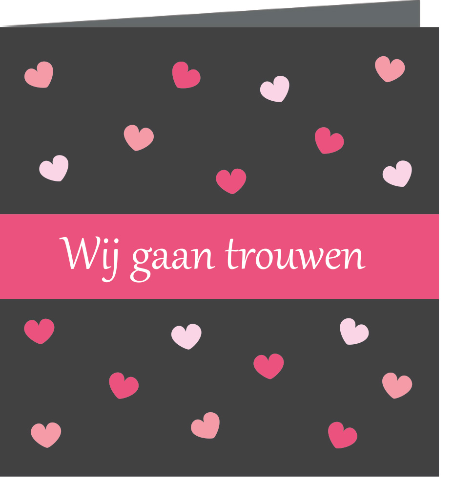 Trouwkaart 30 - trouwkaarten ontwerpen - huwelijksuitnodigingen - uitnodiging bruiloft - huwelijkskaart