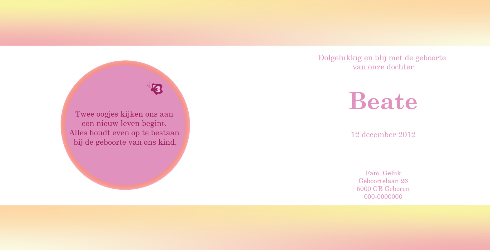 Geboortekaartje Beate - Afbeelding 2