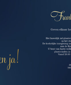 Trouwkaart 35 - trouwkaarten ontwerpen - huwelijksuitnodigingen - uitnodiging bruiloft - huwelijkskaart