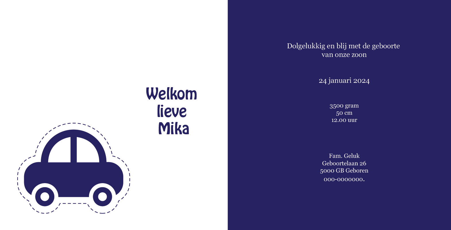 Geboortekaartje Mika - Afbeelding 2