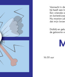 Geboortekaartje Milan - geboortekaartjes – babykaartjes – geboortekaart– hippegeboortekaartjes