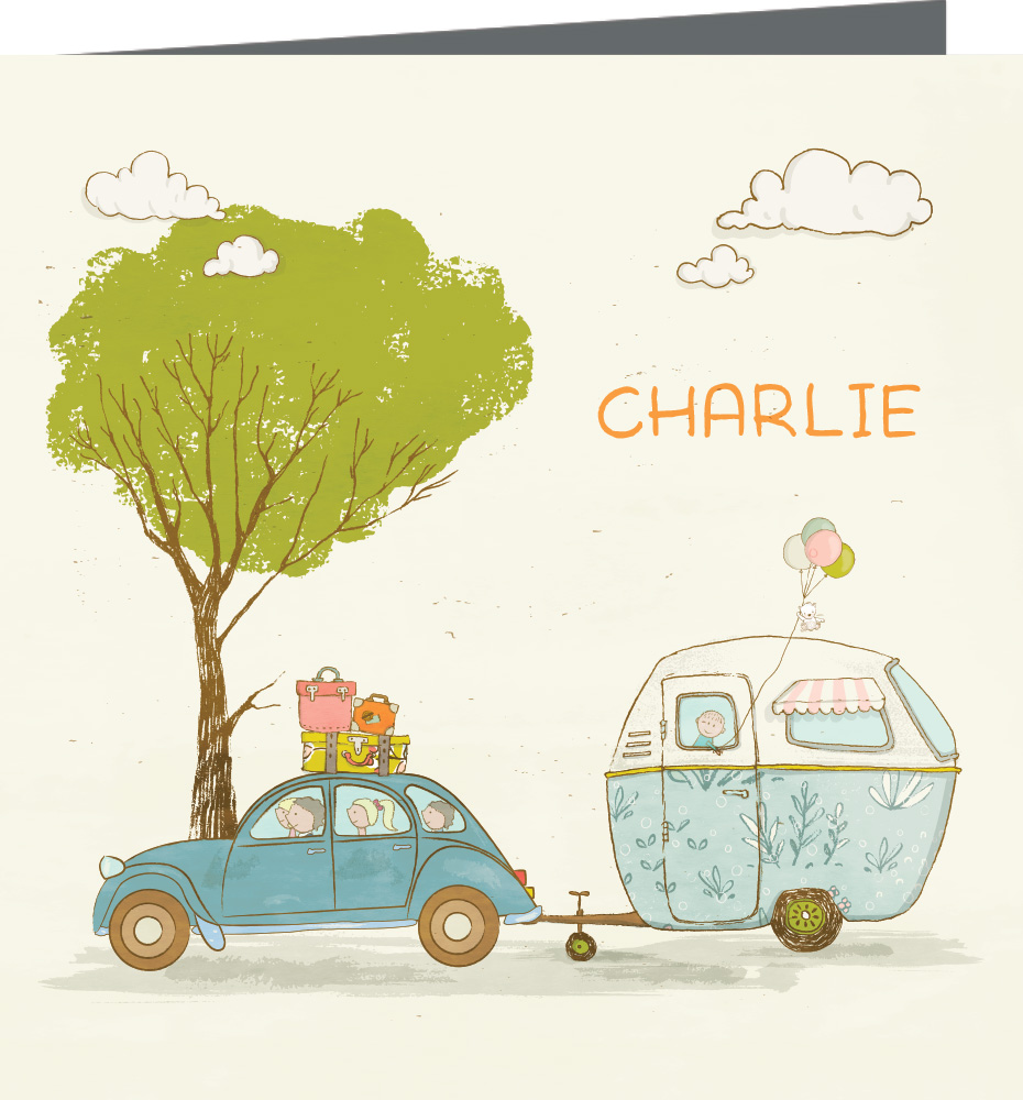 Geboortekaartje Charlie - geboortekaartjes – babykaartjes – geboortekaart– hippegeboortekaartjes