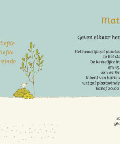 Trouwkaart 40 - trouwkaarten ontwerpen - huwelijksuitnodigingen - uitnodiging bruiloft - huwelijkskaart