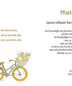 Trouwkaart 41 - trouwkaarten ontwerpen - huwelijksuitnodigingen - uitnodiging bruiloft - huwelijkskaart