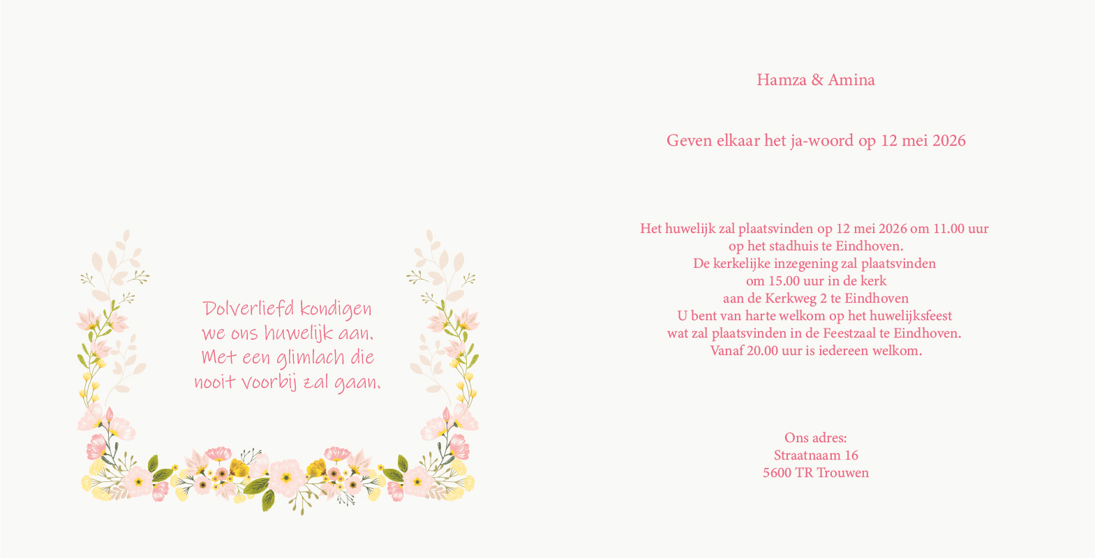 Trouwkaart 46 - Afbeelding 2