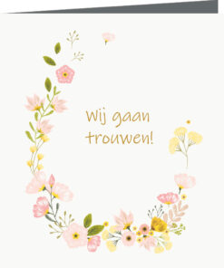 Trouwkaart 46 - trouwkaarten ontwerpen - huwelijksuitnodigingen - uitnodiging bruiloft - huwelijkskaart