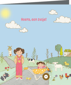 Geboortekaartje Aafke – geboortekaartjes broertje – babykaartjes – geboortekaart– hippegeboortekaartjes