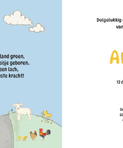 Geboortekaartje Arieke – geboortekaartjes broertje – babykaartjes – geboortekaart– hippegeboortekaartjes