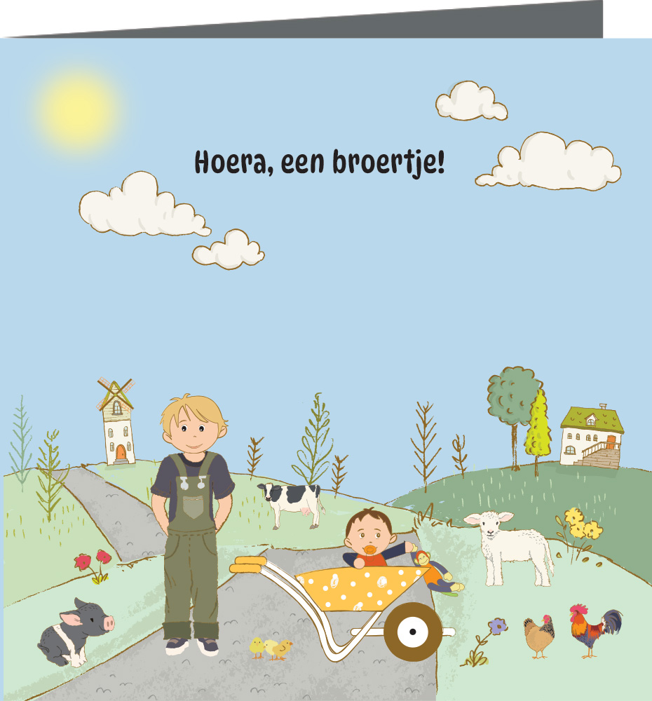 Geboortekaartje Arnoud – geboortekaartjes broertje – babykaartjes – geboortekaart– hippegeboortekaartjes
